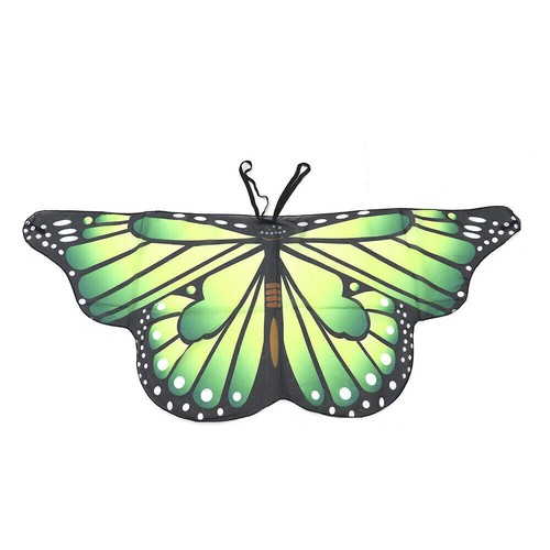 Fabric Butterfly Wings Cape Fairy Pixie Cloak Fancy Dress Costume For Kids Adult - Picture 15 of 16