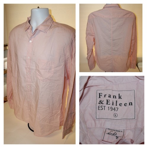 Frank & Eileen "Luke" Button Up Designer Preppy dünnes leichtes Hemd Herren Gr. L