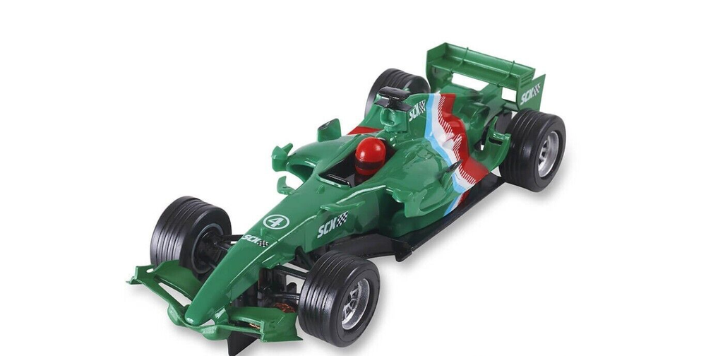 SCX Compact C10420 Formula F - Green 1/43 Slot Car use with Carrera GO