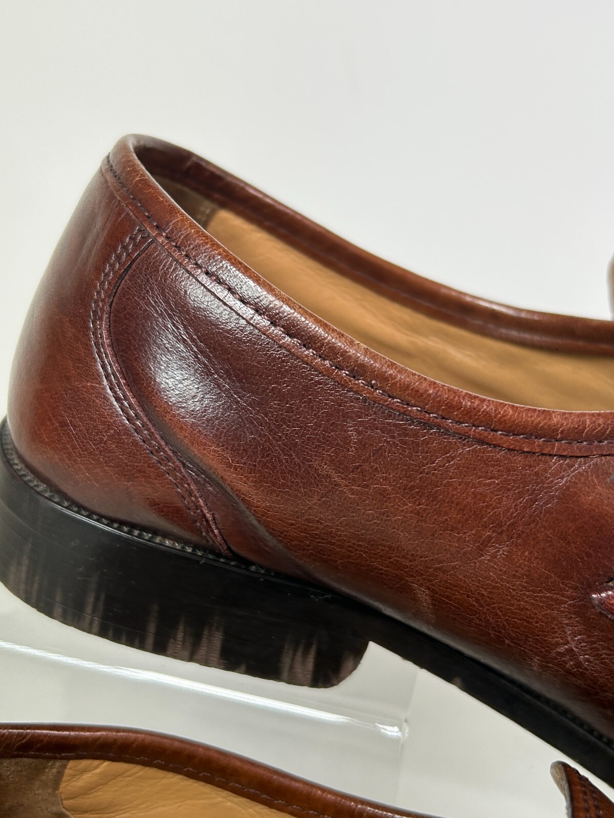 Clarks Extra Wide Loafers Leather SlipOn Brown Shoes UK 8 Formal Men's