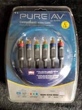 Belkin Pure AV Component Video Cable RCA Audio 6' 1.8m 24K Gold AV21000-06 XBox