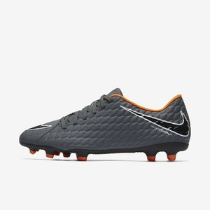 New Youth Nike Hypervenom Phantom Iii Club Fg Futebol Trava Cinza/laranja Tamanho 1.5Y | eBay