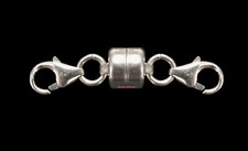 5.5mm 925 Sterling Silver STRONG MAGNETIC CLASP Extender 8mm DOUBLE Lobster USA