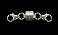 5.5mm 925 Sterling Silver STRONG MAGNETIC CLASP Extender 8mm DOUBLE Lobster USA