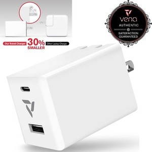 Vena 48W Fast Charging 2 Port 1xUSB-C and 1xUSB-A Foldable Travel Wall Charger - Click1Get2 On Sale