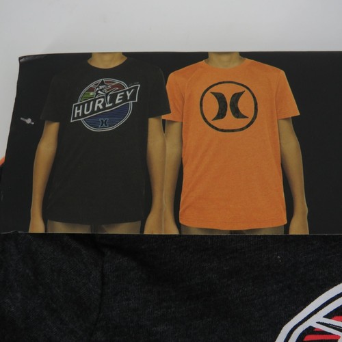 Hurley Jungen 2er-Pack kurzärmlige T-Shirts grau orange Größe 4 neu mit Etikett $ 36 - Bild 1 von 3