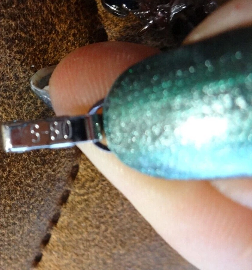 Teddy Teddybär ARMBAND PERLMUTT ABALONE MUSCHEL S-80 BLAU GRÜN SILBER ca 20 cm - Bild 4 von 4