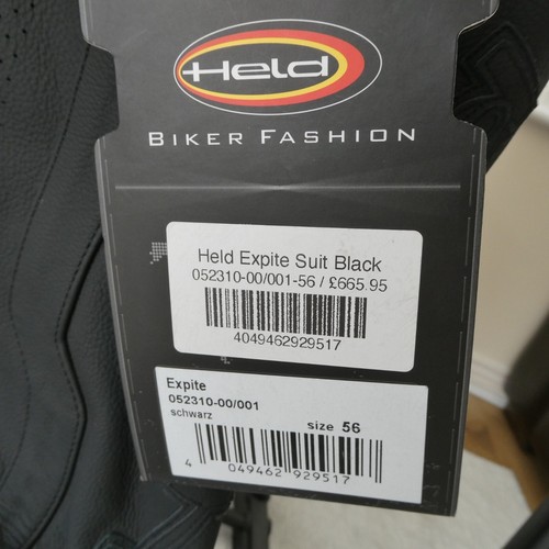 Held Expite One Piece Black Leather Motorbike suit UK 46 MORE LIKE 42/44 RRP£665 - Picture 11 of 11