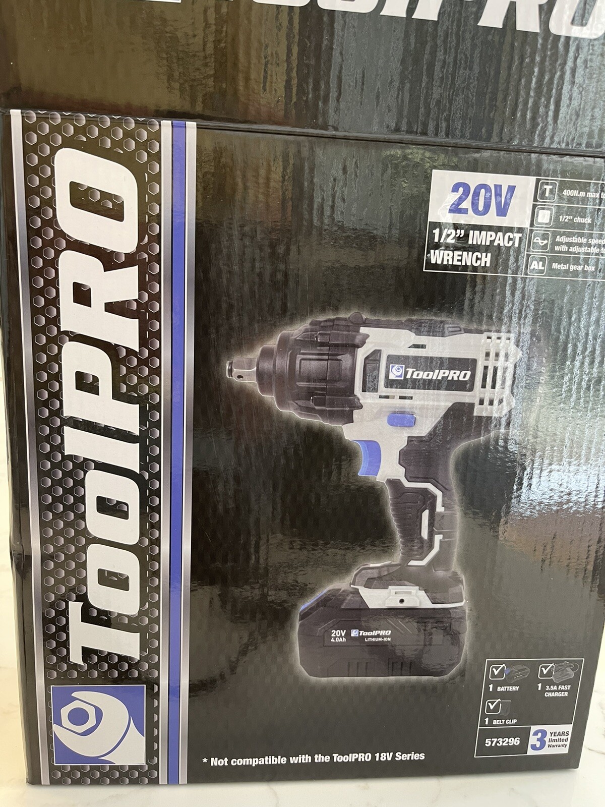 ToolPRO Impact Wrench Kit 20V PLU 573296 W/ Battery and Charger eBay