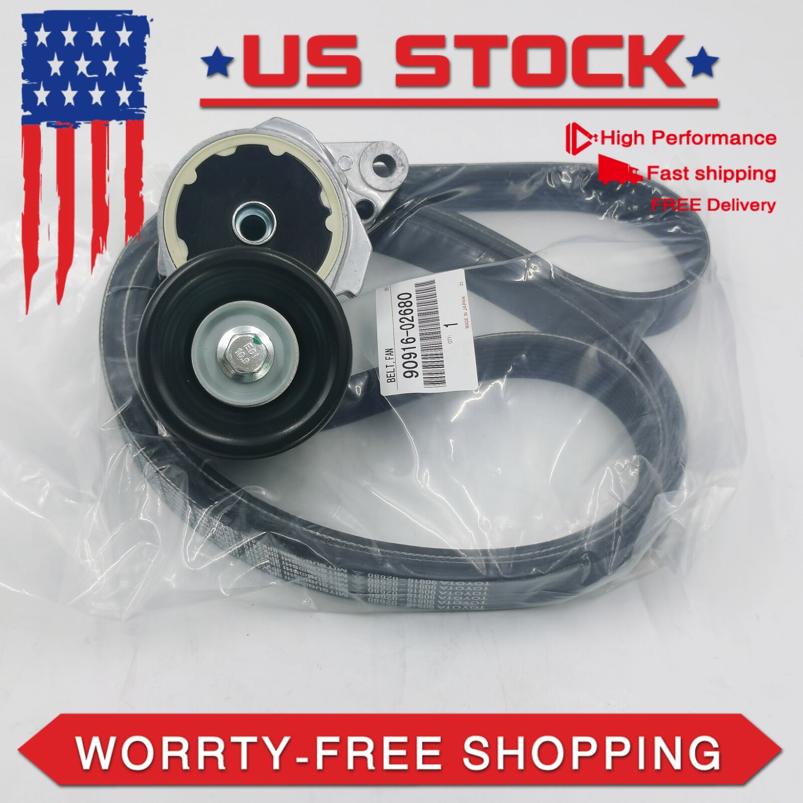 OEM NEW for TOYOTA TUNDRA 5.7L DRIVE BELT & TENSIONER 166200S012 & 9091602680