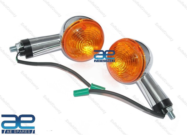 FüR Royal Enfield Meteor 350 Neue Classic 350 Blinker Paar Chrom S2U-image