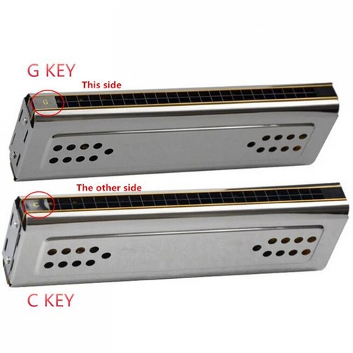 Professional Swan 24 Holes Key Of C&G Double-side Tremolo Harmonica Instrument - Picture 6 of 12