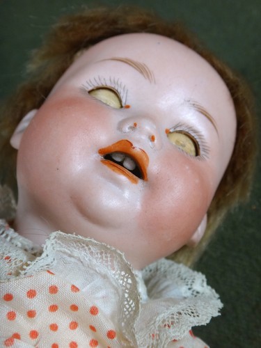 antique 11" CHARACTER BABY GIRL DOLL socket BISQUE head comp body GERMANY - Picture 5 of 20