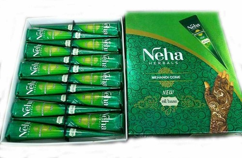 Neha Herbal Instant Dark Red Henna Mehendi Paste Cones Pack Of 12 Temp Tattoo - Picture 9 of 9
