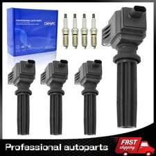 ✅4X Ignition Coil & Platinum Spark Plug for 2012-2018 Ford Focus Edge UF670 USA