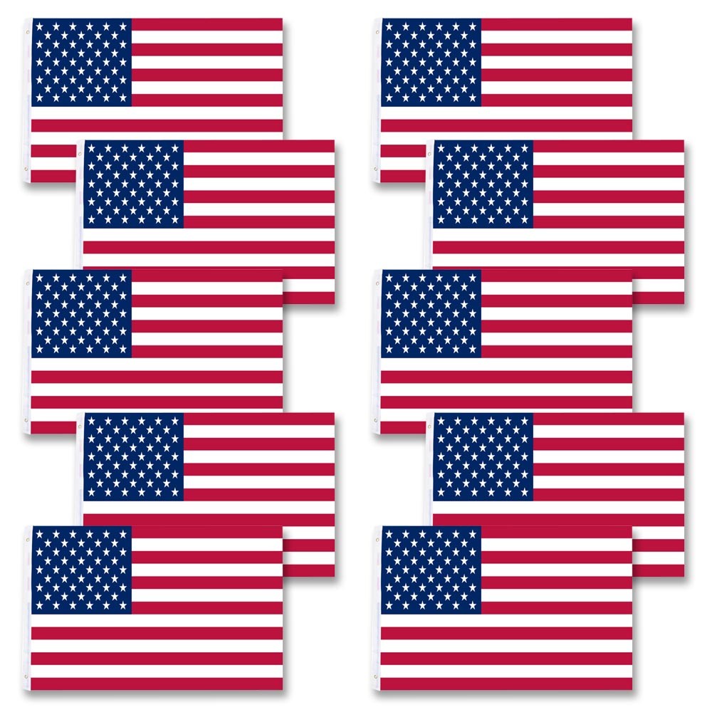 Trade Winds 5ft Wooden Flag Pole With 3x5 Ft American USA Polyester Flag – Adjustable