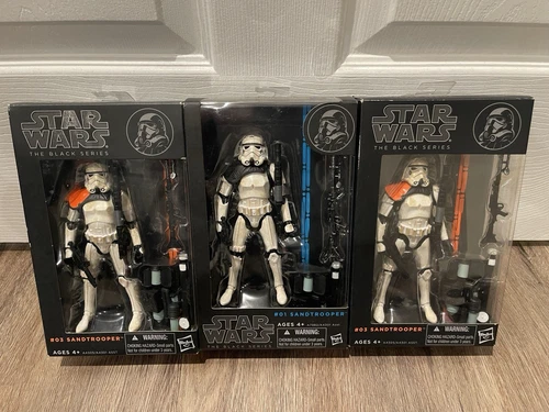 Star Wars Black Series 6” Sandtrooper Figures #01 & #03 Lot of 3 NIB