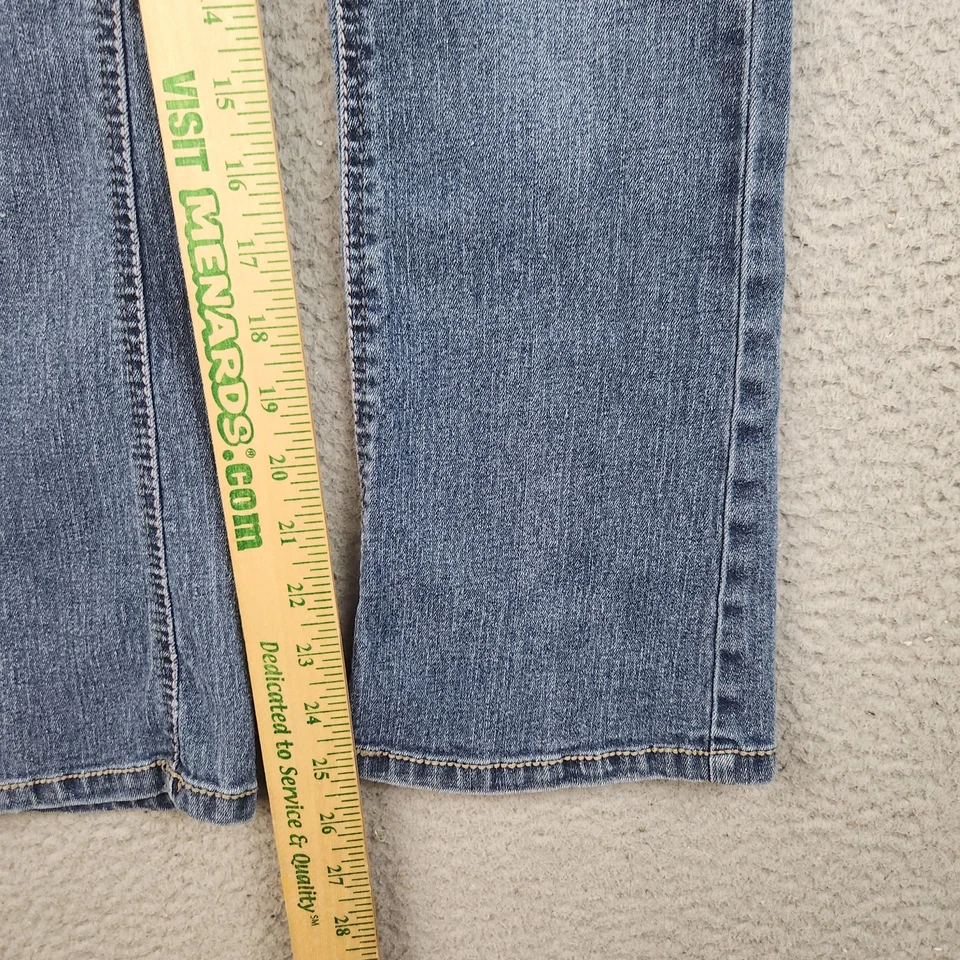 Pantalones de mezclilla ajustados Y2K años 90 para junior 12 (24x25) bolsillos con solapa bordados tiro bajo Foto 3 de 4