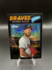 2026 Topps Heritage Chris Sale Chrome Black SP Refractor #/77 Braves
