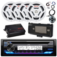 JVC KDT92MBS CD Receiver, Remote, 4x 6.5" 150W Speakers, 4CH Amp, Accessories