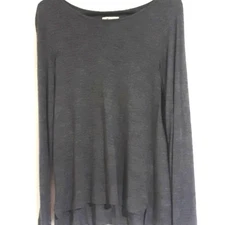 Madewell Womens Sz S Gray 100% Viscose Flowy Long Sleeve Tunic Top