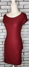NWT No Boundaries Junior's Short Sleeve Lightweight Bodycon Dress Sz S Merlot 
