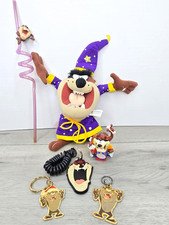 Vintage Taz Manian Devil Magic Wizard Plush Looney Tunes keychains ornament lot