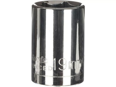 Halfords advanced 19mm 1/2'' drive shallow socket 6 point chrome **FREE POST**