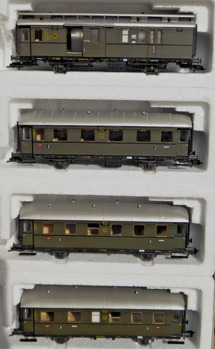 Sachsenmodelle 14025 H0 Set 4 x Personenwagen mit Tonnendach der DRG Epoche 2 | Zustand: Gebraucht