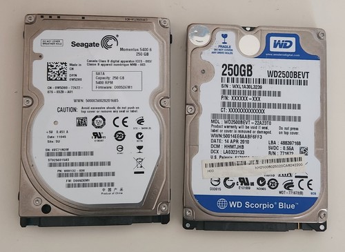 250GB 2.5" Laptop Hard Drives HDD