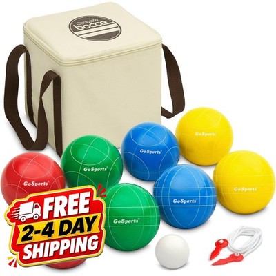 GoSports 90mm Bocce Ball Set Outdoor Lawn Game Resin