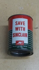 Vintage Sinclair Metal Coin Bank Motor Oil Can Gas Garage Sign ~Nice One~