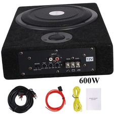 600 Watt Bass Box Aktiv Subwoofer Kompakt Lautsprecher Auto Untersitz Subwoofer