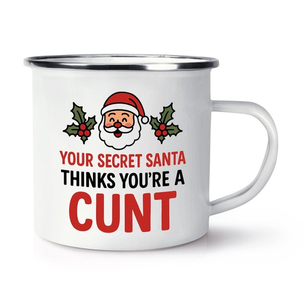 Gift Base Rude Lustige Witz-Kollegen Emaille Becher Tasse Secret Santa-image