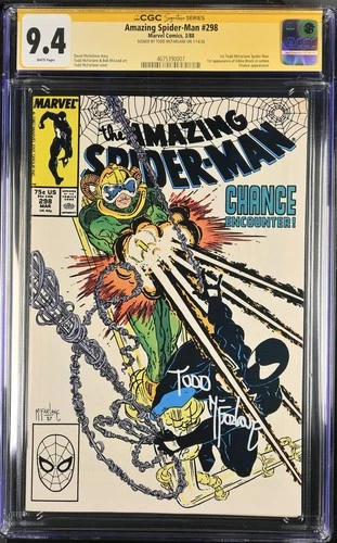 Amazing Spider-Man #298 CGC 9.4 Todd McFarlane Signature Series (W) 1st Eddie Br
