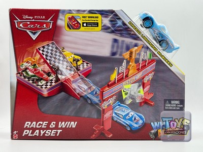 Disney Pixar CARS Wheel Action Drivers RACE & WIN w/Dinoco McQueen (OPEN BOX )