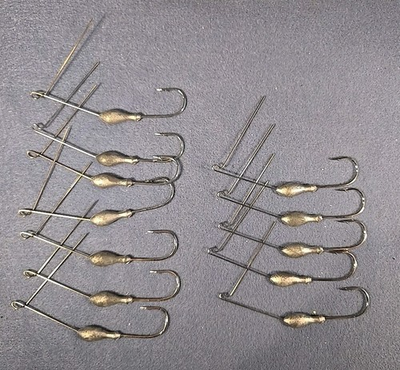 #ad 12 Vintage Stanley 1 8 oz Spinnerbait Heads Std Shaft 7 twisted amp; 5 R Bend Nat. $15.50