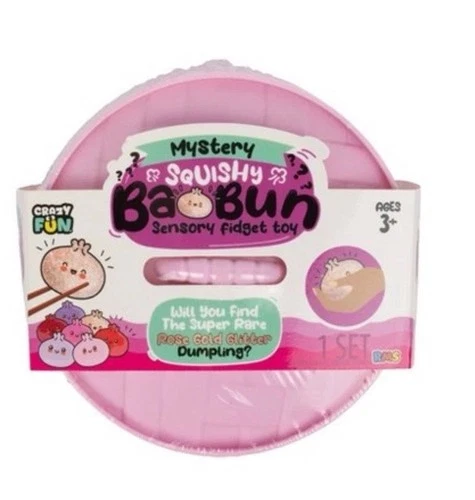 RMS Squishy Bun Mystery Fidget Art Toy – Super Rare Pink Glitter Dumpling 2025