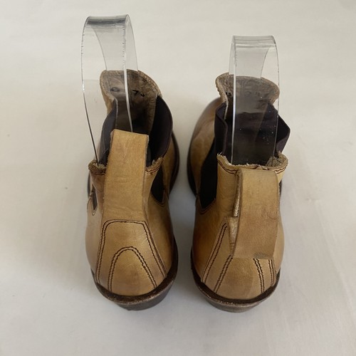 Anthropologie Gee Wawa 7 Honey Mustard Yellow Leather Block Heel Chelsea Boots - Picture 6 of 12