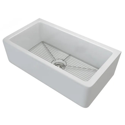 #ad Kraus 33quot; Fireclay 1 Bowl Kitchen Sink in Gloss White Certified Refurbished $320.31