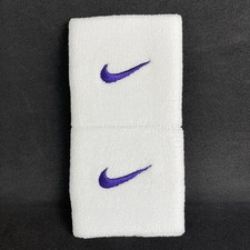 Sweatband Premier Nike Wristbands White With Purple Swoosh 1 Size PAC201-107
