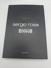 $515 Studs Tights by Wolford X Sergio Rossi M Black Tights Glitter Gloss