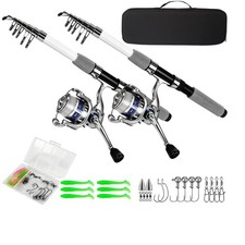 Spining Reels and Fishing Rod Combos (2-Pack), 5-Foot 6-Inch 2-Piece Fishing ...