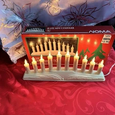 Vintage Noma Christmas 10 Light Mini Candolier 10x4.5" Electric Original Box