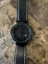 Android/Aragon Chronograph AD 445. All Black Steel Configuration . Swiss Ronda