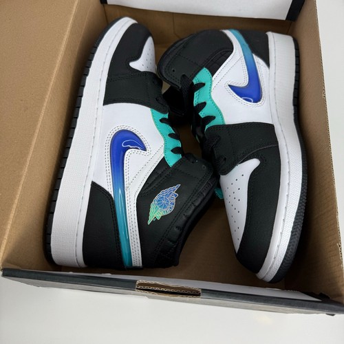 Air Jordan 1 Mid SE Black/Blue Size 7Y - Picture 7 of 8