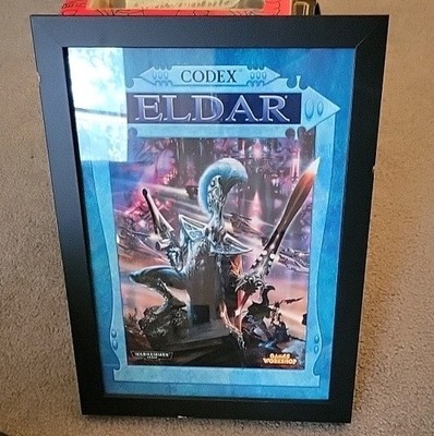 Games Workshop Warhammer 40K Codex: Eldar Framed Mint Condition Frame Included! 
