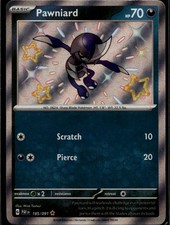 Pawniard Holofoil Shiny Rare SV: Paldean Fates 185/091 NM