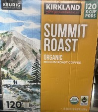 Kirkland Signature Summit Organic Medium Roast Coffee 120K-Cup Pods EXP 09/2026