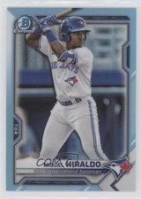 2021 Bowman Draft Chrome Sky Blue Refractor Miguel Hiraldo #BDC-98 0o6v